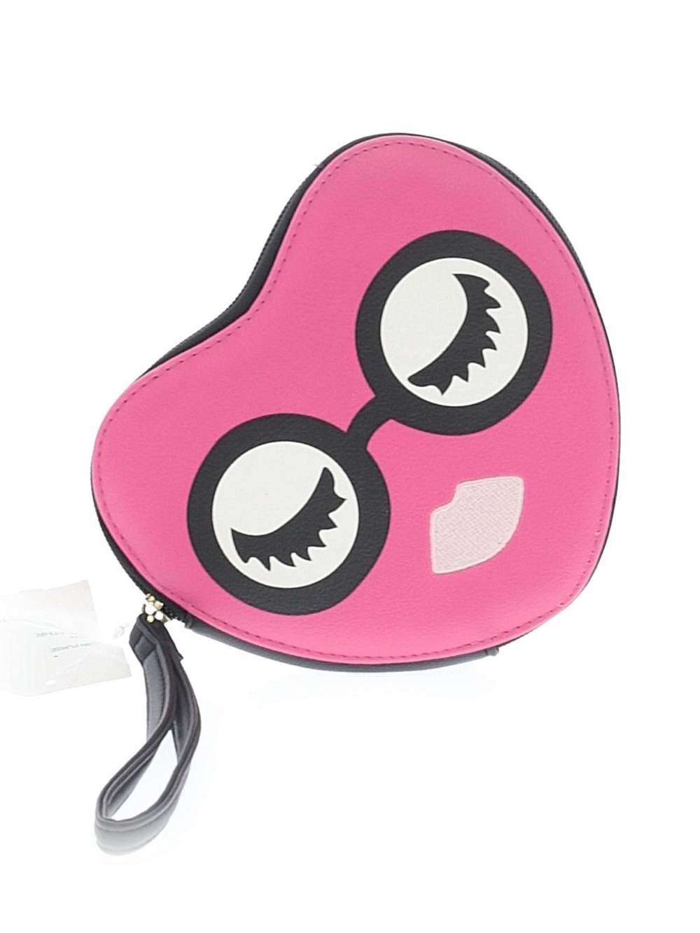 Betsey Johnson heart face wristlet wallet NWT